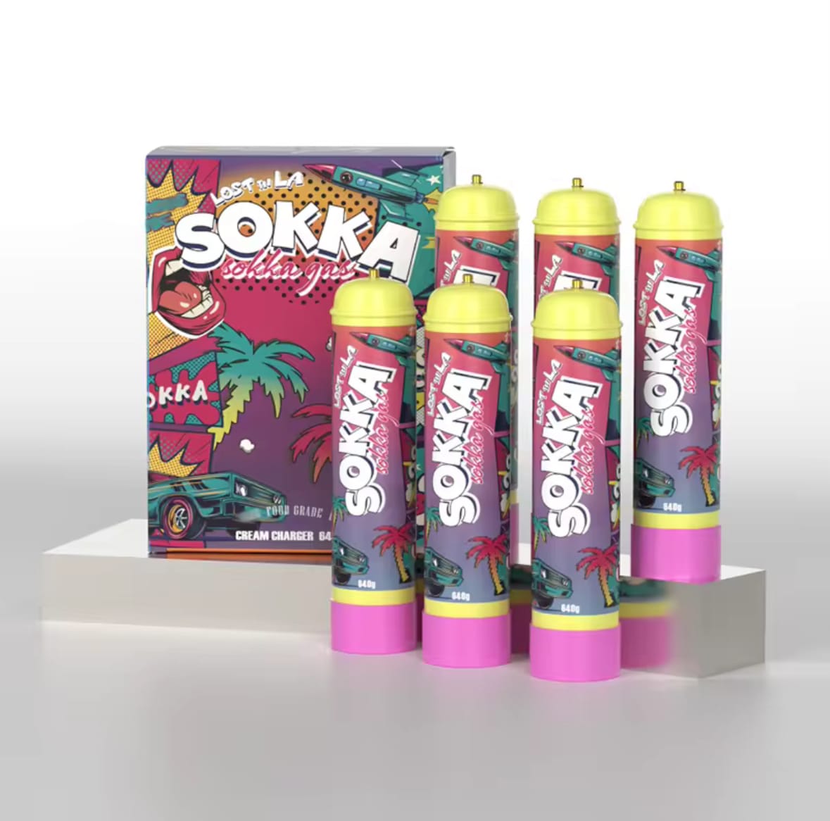 Sokka 1L 640G N2O Whipped Cream Charger Steel Tanks(Original&Flavored)